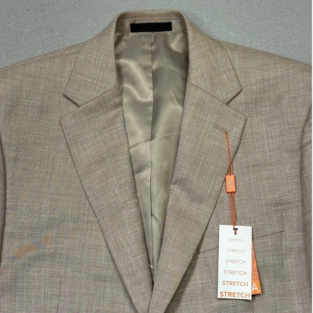 Tallia Men's Classic-Fit Suit Separate Jacket Tan 40S $360